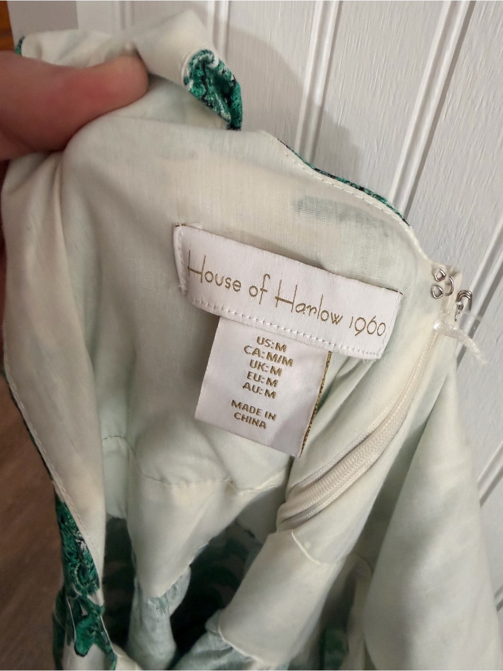 House of Harlow 1960 Green and Cream Tie-Shoulder Maxi Dress - Picture 4 of 11